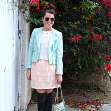Sweet Winter Pastels, winter, pastels, pale pink, mint, lace, tweed
