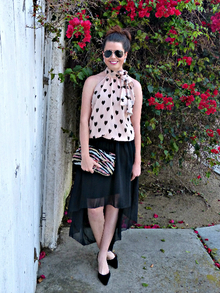 I heart..., Valentine's Day, hearts, blush, pleated skirt, vintage