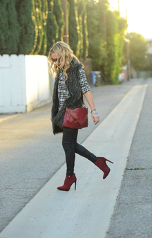 Faux Fur & Plaid