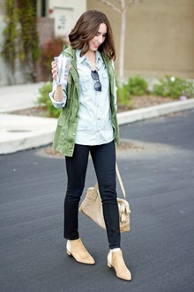 Cargo Casual, cargo vest, chambray, black jeans