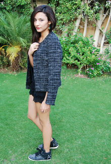 All Black Saturday, black, white, gold, ash, massimo dutti, jacket,