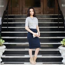 Lady Liberty, pencil skirt, top fashion bloggers, spring, outfit, preppy