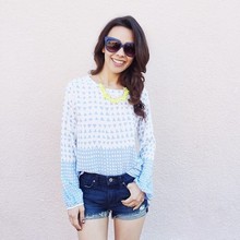 Spring Colors!, spring, denim shorts, blouse, spring trends, LMshades