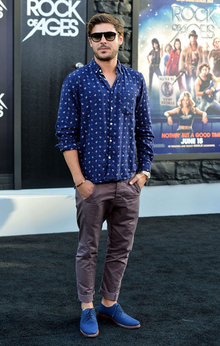 Zac Efron, celebrity, casual, menswear