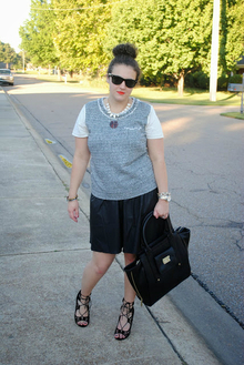 Leather and Tweed + A Giveaway, pleated leather, trend