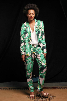Solange Knowles at Fader Fort at SXSW, solange, prints, dressy, oversized