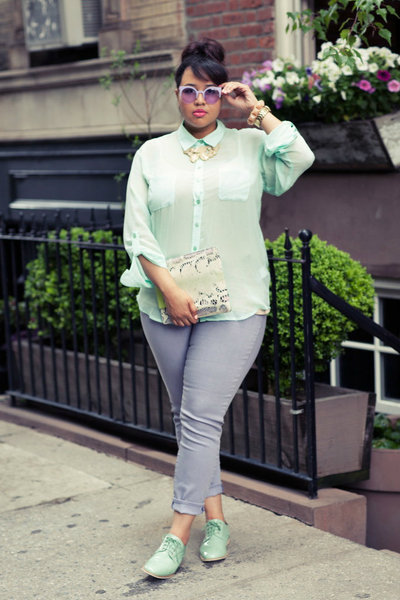 Mint + Lavender, mint, pastels, oxfords, collar