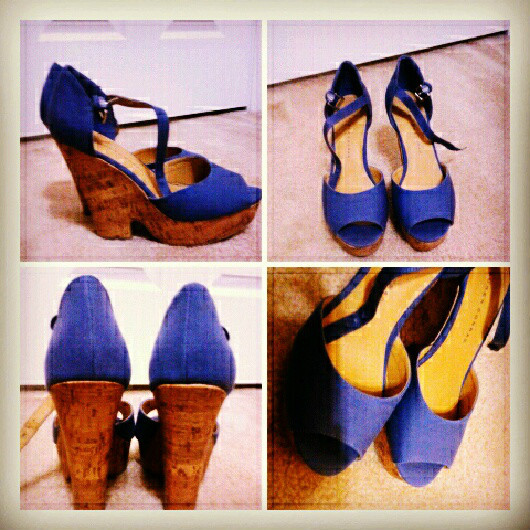 Lauren Conrad Periwinkle Wedges , Wedges, Lauren Conrad, high heels, periwinkle 