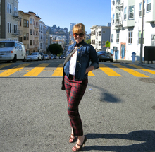 Tartan in the City, J. Crew, tartan, leopard, San Francisco, Gap, denim